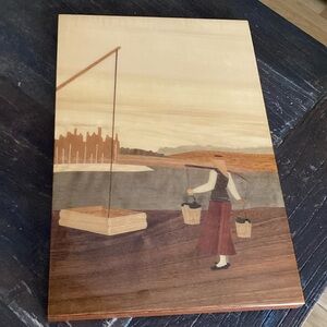 Wooden marquetry artwork